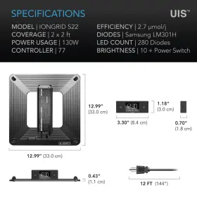 Ac-igs22 Ac Infinity New Iongrid S22 130w Full Spectrum Samsung Led Grow Light - #3