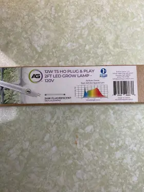 2ftsho Active Grow Ac/2ftsho/2ft/ws/4 2 12w T5 Ho Plug And Play Led Lamps Sun White Spectrum 2ft 120v