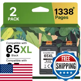 Adoccur B0fkbfh92q 65xl Ink Cartridge For Hp 65 Black High-yield Replacement I