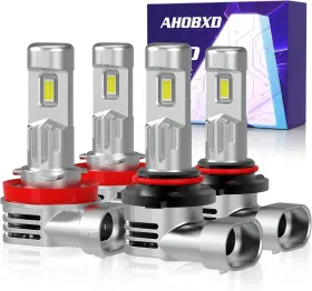 H11-9005 Ahobxd 9005 H11 Led Bulbs Combo 6500k White 150w With Cooling Fan Sup