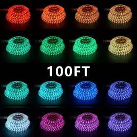 Ainfox 810090401591 Led Strip Lights With Remote Control Color Changing 100ft