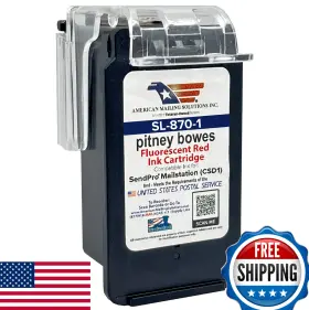 B09yc21gtt American Mailing Solutions Inc. Pb Sl-870-1 Red Ink Cartridge Replacement 1-pack