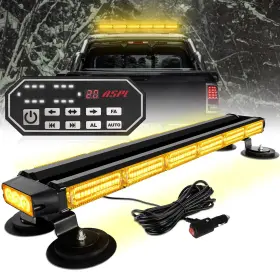 B0cywz9m7x Aspl 26in 126 Led Emergency Rooftop Strobe Light Bar Amber Traffic Warning Hazar