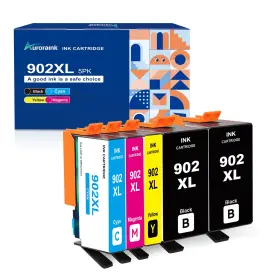 B0f3clx1wd Auroraink 902xl Ink Cartridges For Hp Officejet Pro 6978 6968 6970 6960 5-pack