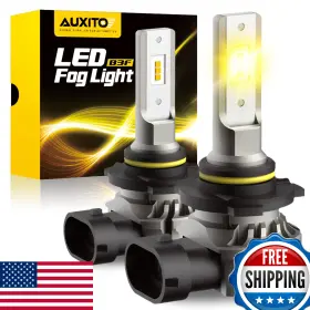 B0d25lhdts Auxito H10 9145 9045 Led Fog Light Bulbs Amber 3000k 6000lm Canbus Error Free 2p
