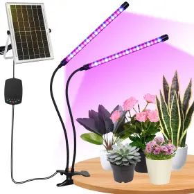 Au-growlit-001 Auzev Solar Plant Grow Light Clip On Led Growing Lamps For Indoor
