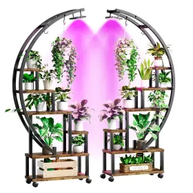 O600265b Bestier Plant Stand Indoor With Grow Lights 6 Tiered Metal