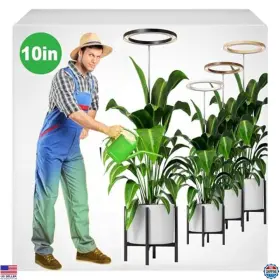 Lp-01 Brand Little Joke 10 Inch Full Spectrum Led Grow Light For Large Plants - Adjustable Timer 9 Levels
