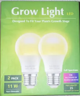 Brignite X002vksjpt Full Spectrum Led Grow Light Bulbs 2 Pack 11w E26 For All Plant Stages