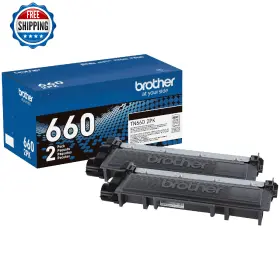 B0828mrjcq Brother Genuine High-yield Black Toner Cartridge Twin Pack Tn660 2pk Tn6602pk