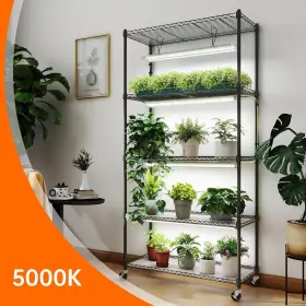 Bstrip 800689570906 Plant Shelf With Grow Lights 5-tier Stand T8 24w Light 5000k #2
