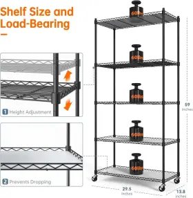 Bstrip 800689570906 Plant Shelf With Grow Lights 5-tier Stand T8 24w Light 5000k #3