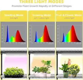 Bstrip 800689571460 Plant Shelf With Grow Lights 4-tier Light 30w T5 Full Spectrum #3