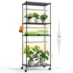 Bsi-256 Bstrip Plant Shelf With Grow Light Timer Stand Adjustable Ra