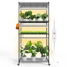Bst-169 Bstrip Plant Shelf With Grow Light Timer Tall Stand Adjustable Rack
