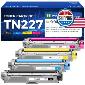 Mfc-l3770cdw Caink B0dydm9yls Tn227 Tn223 Toner Cartridge Set 4-pack Compatible Brother Hl-l3270c