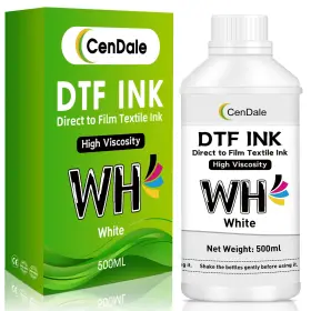 B0fgq3x1b3 Cendale Dtf White Ink 500ml - Upgraded High Viscosity No Sediment For E