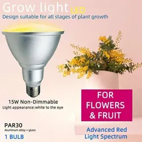 Cg-p30-g15w-ac Changgong Par30 Led Grow Light Bulb For Indoor/outdoor Plants Full Spectrum 15 Watt #2
