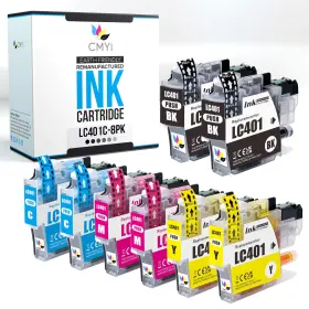 Mfc-j1010dw Cmyi B0dkvtb6cp Lc401 Ink Cartridges For Brother Dcp-j1800dw 2bk 2c 2m 2y