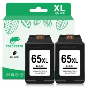 B0cpxz39cs Coloretto 65xl Black Ink Cartridge For Hp 65 Xl Envy 5055 Deskjet 2600 Series
