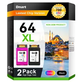 B0ddxlb852 Dnart 64xl Ink Cartridge 2pk Replacement For Hp 64 Black And Color