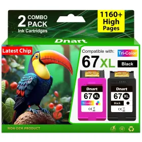 Dnart B0fzb9ytnv 67xl Ink Cartridges Replacement For Hp 67 High Yield Hp67 Black Color Co