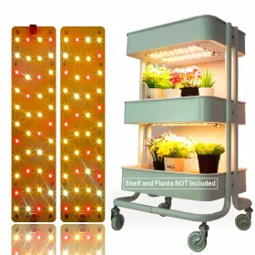 12rw Dommia Plant Lights Full Spectrum 12w 120w Equiv Ultra-thin Panel 84 Leds