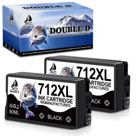 B0cxhtvflr Double D 712xl Black Ink Cartridges Replacement For Hp 712 Bk Designje