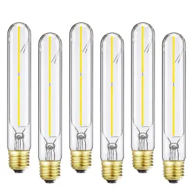 G16.5 Duoled E26 Dimmable Tube Bulbs 5000k Cool White T10 Led Light Bulb 4w Edison Style F