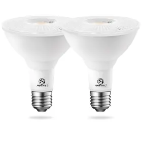 E Energetic Lighting 822985547376 2 Pack Par30 Led Bulbs Flood Light Outdoor Indoor 75 Watt Equivale