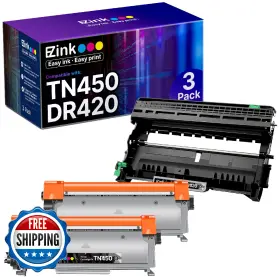 B00j8vcdn4 E-z Ink Toner Cartridge And Drum Unit For Brother Tn450 Tn420 Dr420 3-pack