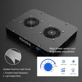 Gl-cr1200 Fecida Dimmable Led Grow Light 24000 Lumen 260 Watt Uv-ir Included Full Spectrum Plant #3