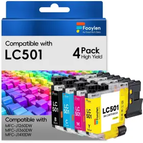 Fooylen B0g29lhdh3 Lc501 Compatible Ink Cartridges Replacement For Brother Cartri