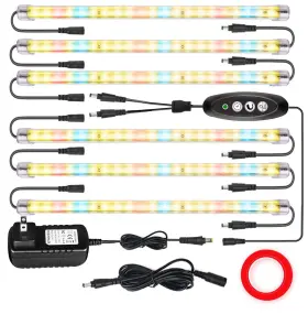 Fregenbo 682601515352 Led Plant Grow Lights Strips For Indoor Plants Full Spectrum With Auto On And O
