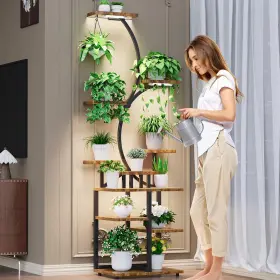 Frizione-abd23 Frizione 71 Inches Metal Plant Stand Indoor With Grow Lights 10 Tier Lighted