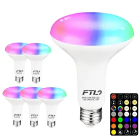 Ft-brw12-rgb Ftl Br30 Led Color Changing Light Bulbs With Remote Control 10w Dimmable