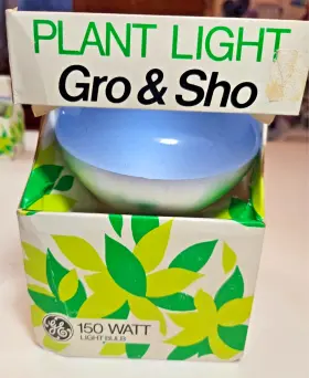 150r40 Ge 043168906562 Vintage Gro-n-sho Plant Light 150w Lamp #150r40/pl New Old Stock