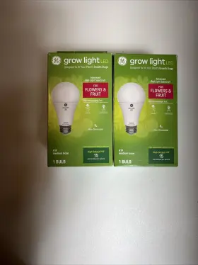 93129755 Ge 2pk Grow Light Led Advanced Red Spectrum For Flowers And Fruit 9w A19 Med