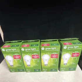93131830 Ge Led Grow Light Bulb Lot Of 4 Four Flowers And Fruit 9w Medium Base