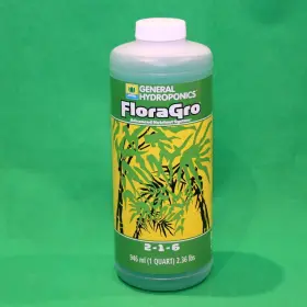Gh1422 General Hydroponics Floragro 1 Quart 32oz Ounce - Grow Gh Nutrient Qt