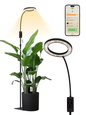 L-gc038002 Glowrium Smart Grow Lights For Indoor Plants 24w Full Spectrum Plant
