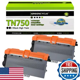 B0bwjk6trw Greencycle Tn750 Toner Cartridge 2-pack For Brother Hl-5450dn High Yield