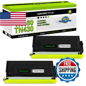 B0df7j7hn9 Greencycle 2 Pack Tn460 Tn430 Black Toner Cartridges Compatible For Brother Lase