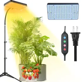 Grocruiser 759727384664 Grow Light With Tripod Stand And Timer Sunlight Full Spectrum Lights Fo