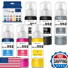B0cntg2ssx Gubffon 552 Ink Refill Bottle Et-8550 Et-8500 Ecotank Printer 6x100ml