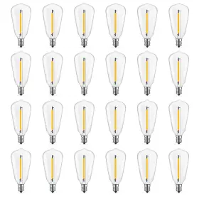 Hcp315-dp24 Gvvoohome 24 Pack Led St38 Replacement Bulbs 1 Watt E12 Bulb 2700k Warm White V Inch