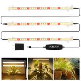 Gytf T-4/8/12h Led Grow Light Strips 3500k 90-bulb Full Spectrum Dimmable Plant Inch