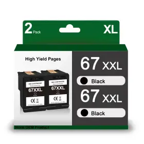 B0cdpl82x1 H&bo Topmae Xxl 67 Black Ink Cartridge Replacement For Hp Deskjet Envy 6000 Pro 6455
