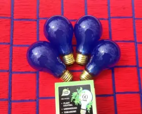 60a19 Halco 60a19/grow Box Of 4 New Grow Light Bulb 60w Growlite A19 Plant Lite Daylight Blue 60 Watt