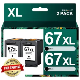 B0bw2q31sz Hallolux 67xl Black Ink Cartridge Replacement For Hp Deskjet